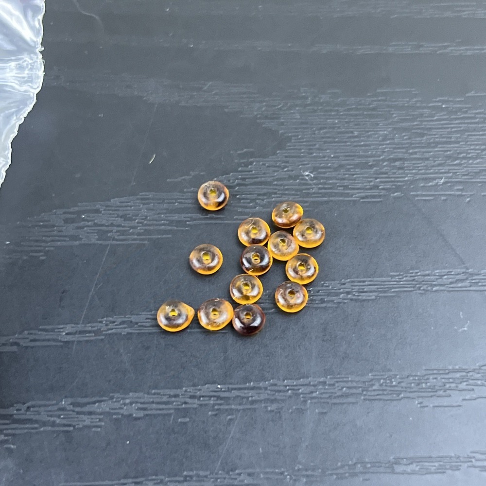 Amber Tablet Beads Drilled Prayer Bracelet Necklace Jewelry Making Beads
